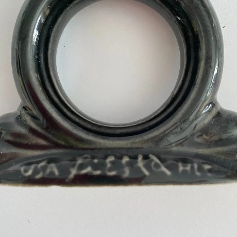 Fiestaware Black Discontinued Napkin Ring